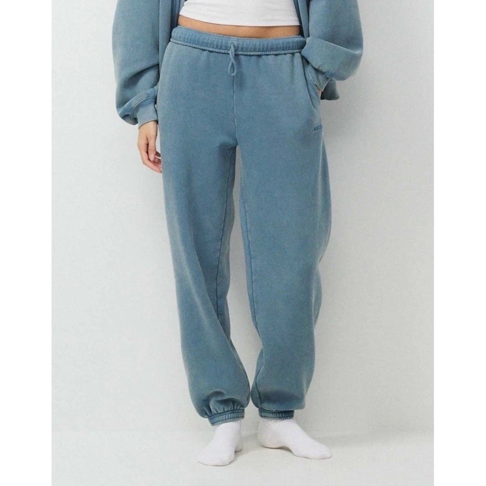 ARITZIA Super World Cotton Sweatpants Jogger Teal Blue Ombré Women Size Small